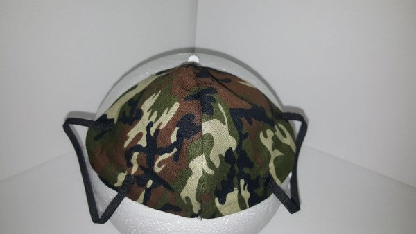 Green Camo Face Cover Print